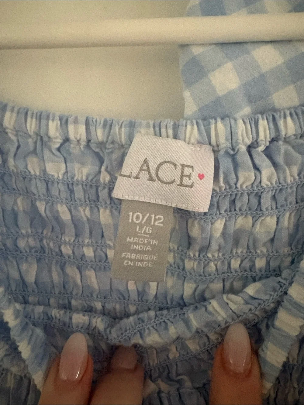 The Childrens Place blue gingham